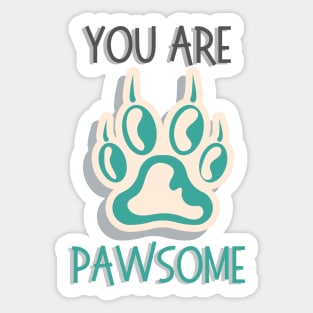 Vintage You Are Pawsome Sticker